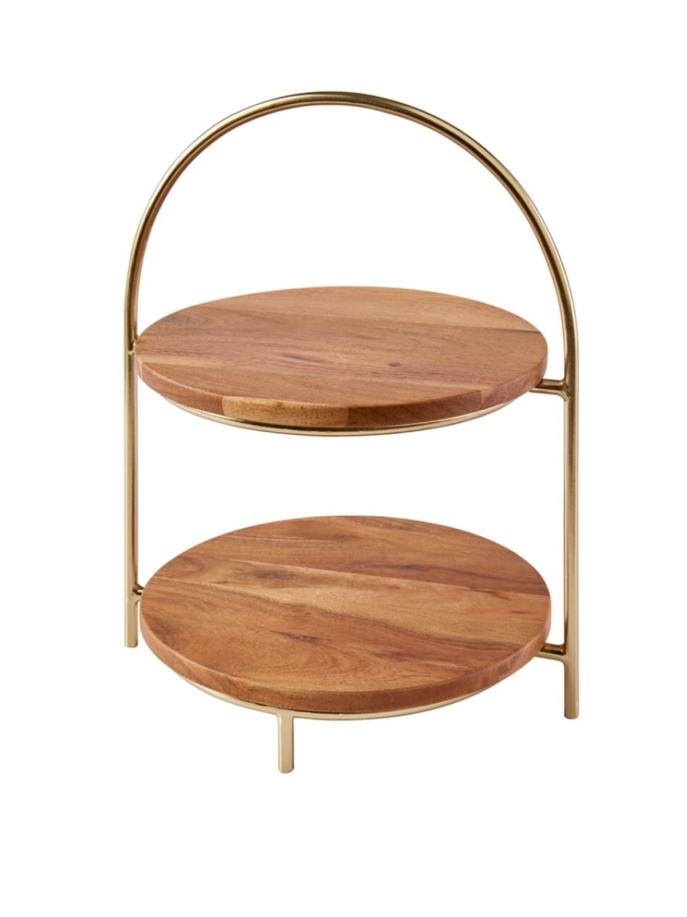 Better Homes & Gardens 2-Tier Acacia Wood 10.75" × 13.25" Serving Tray